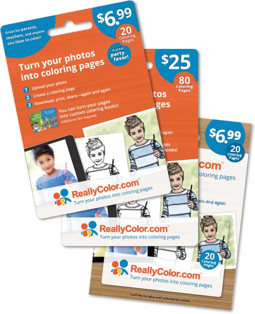 Give a ReallyColor.com gift card as a gift