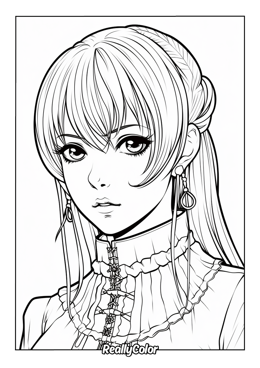 A Female anime to color