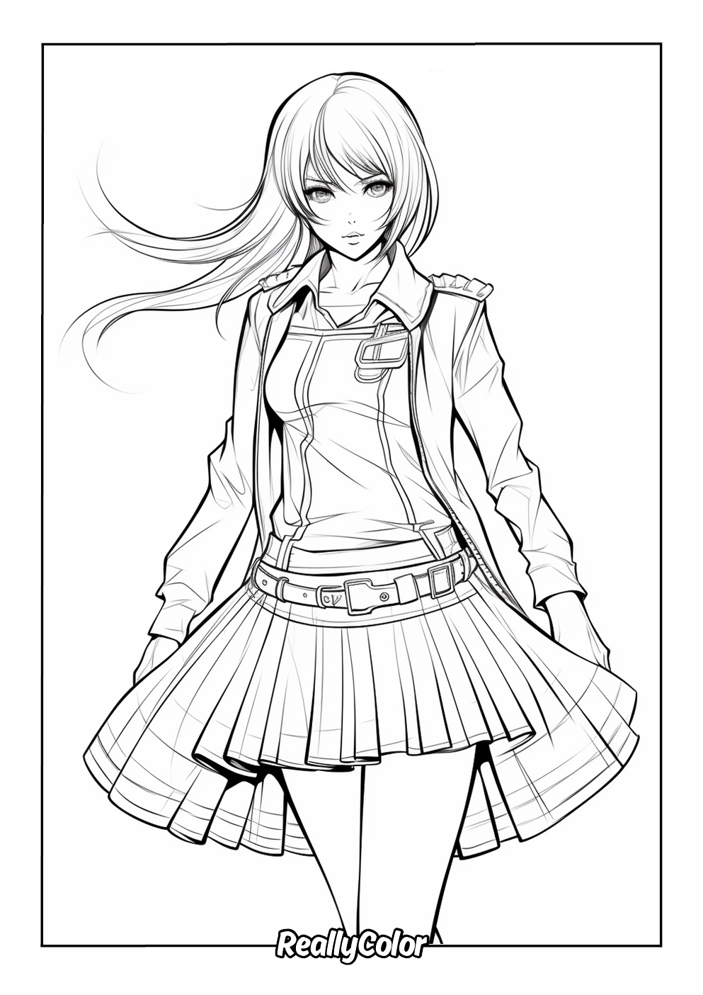A beautiful female anime