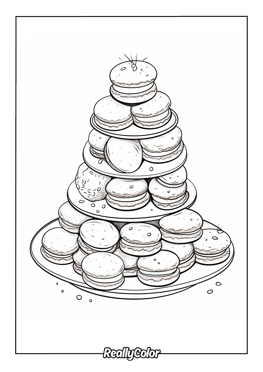 A festive macaron stand