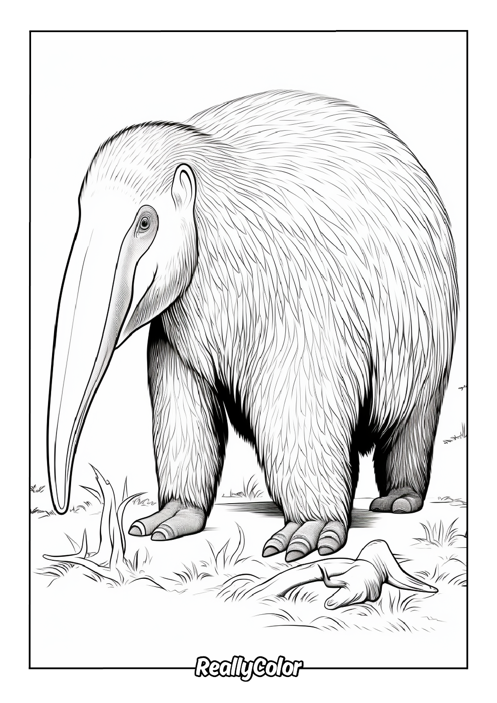 Anteater coloring page
