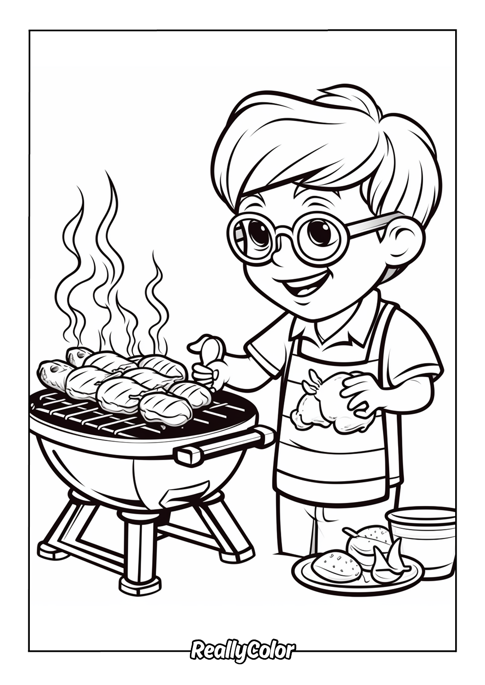 BBQ coloring page