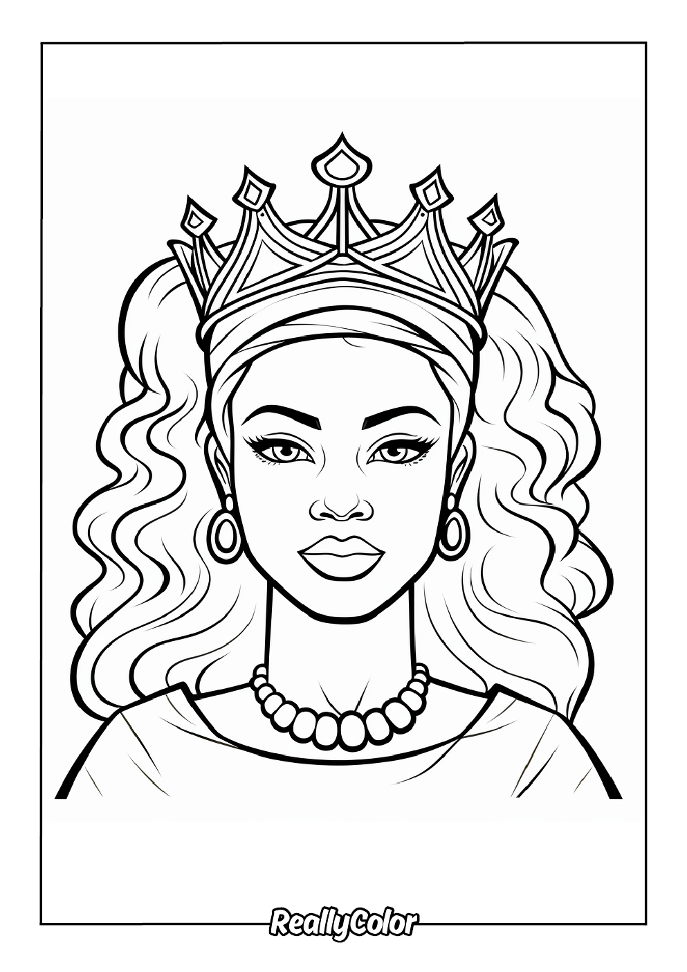 Beautiful princess to color