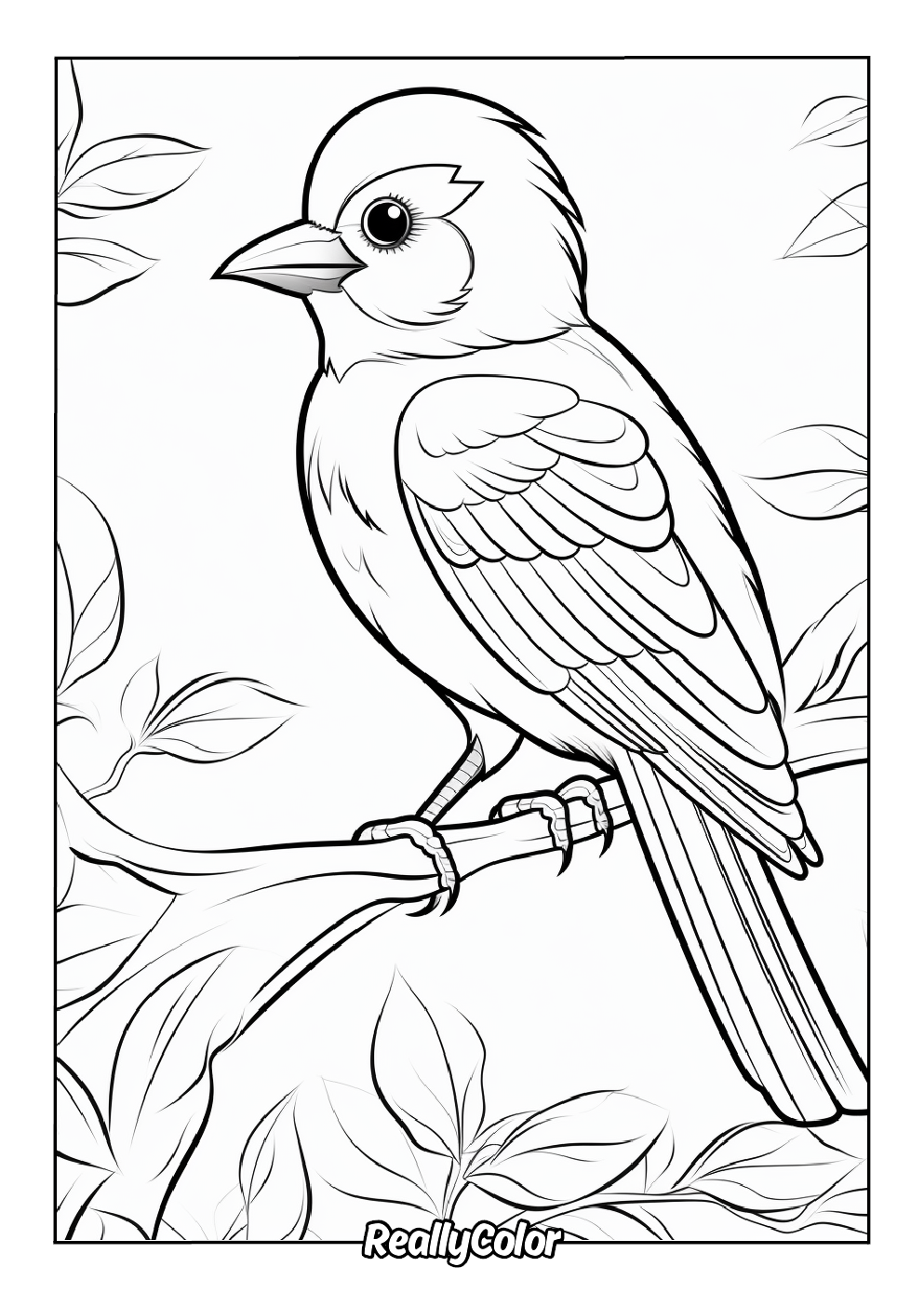Bird easy to color