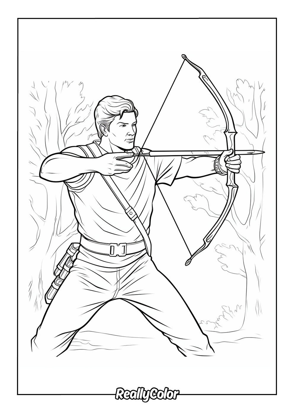 Bow coloring page for adults