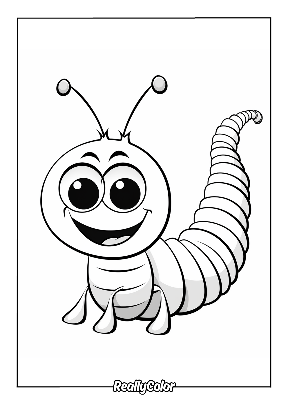 Butterfly caterpillar coloring page