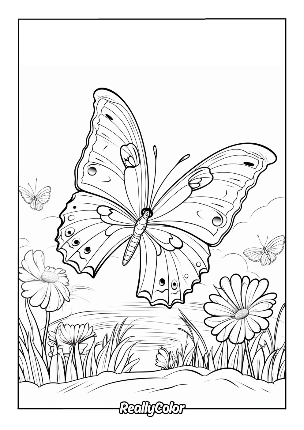 Butterfly coloring page pdf
