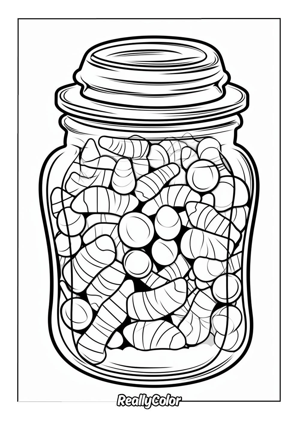 Candy corn jar to color