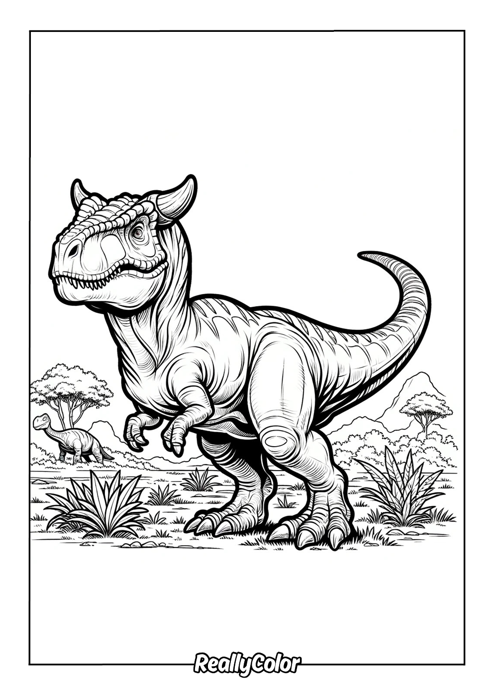 Carnotaurus coloring page