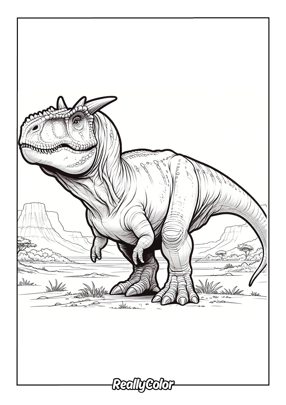 Carnotaurus picture to color