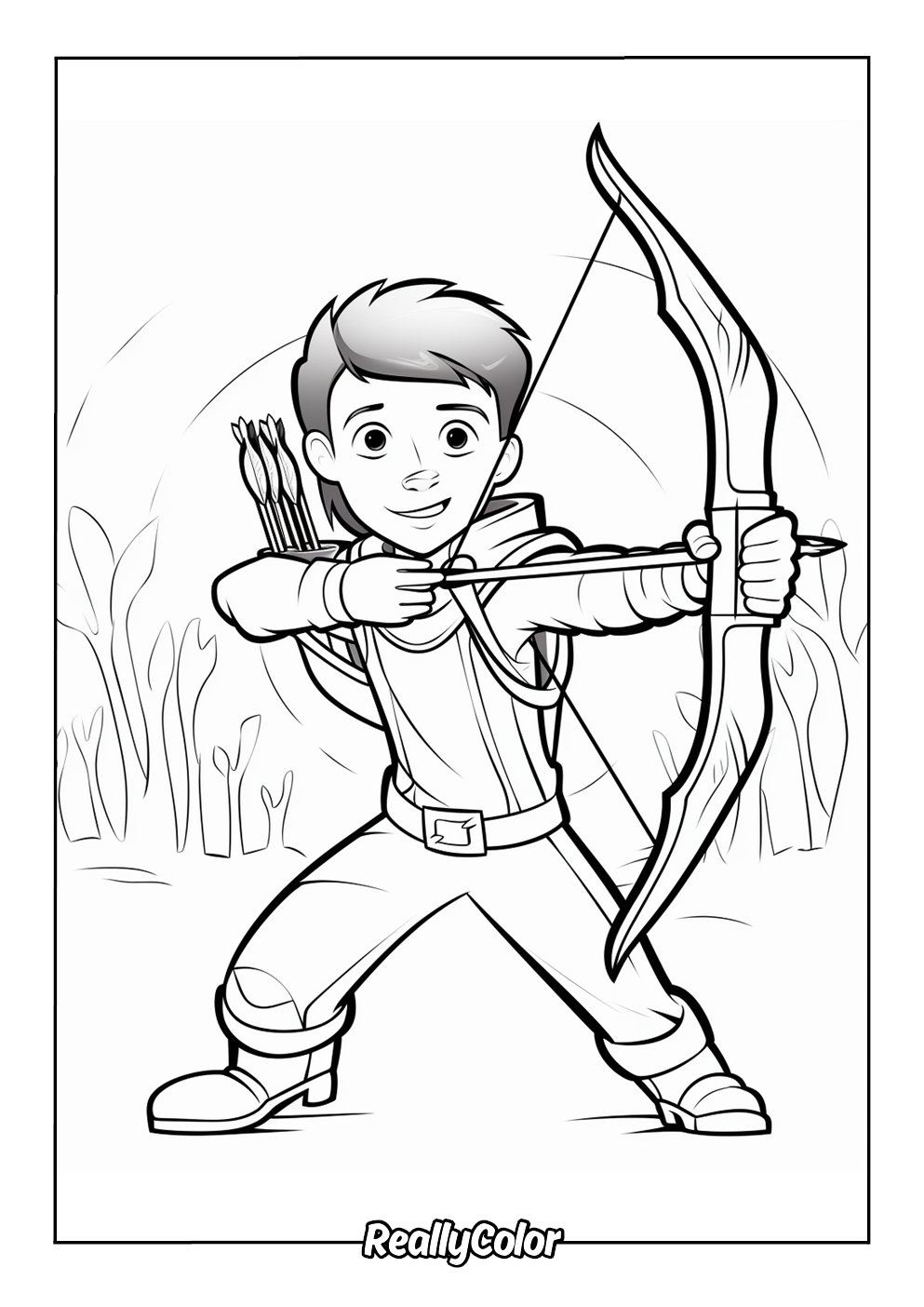 Cartton bow coloring page