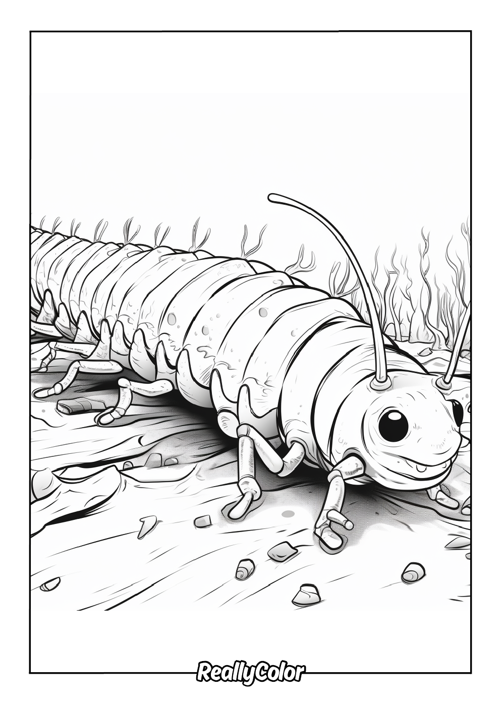 Caterpillar coloring page