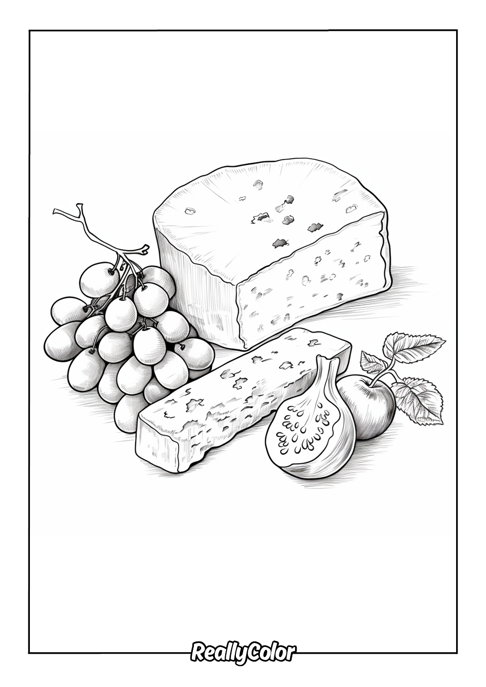 Cheese coloring picture