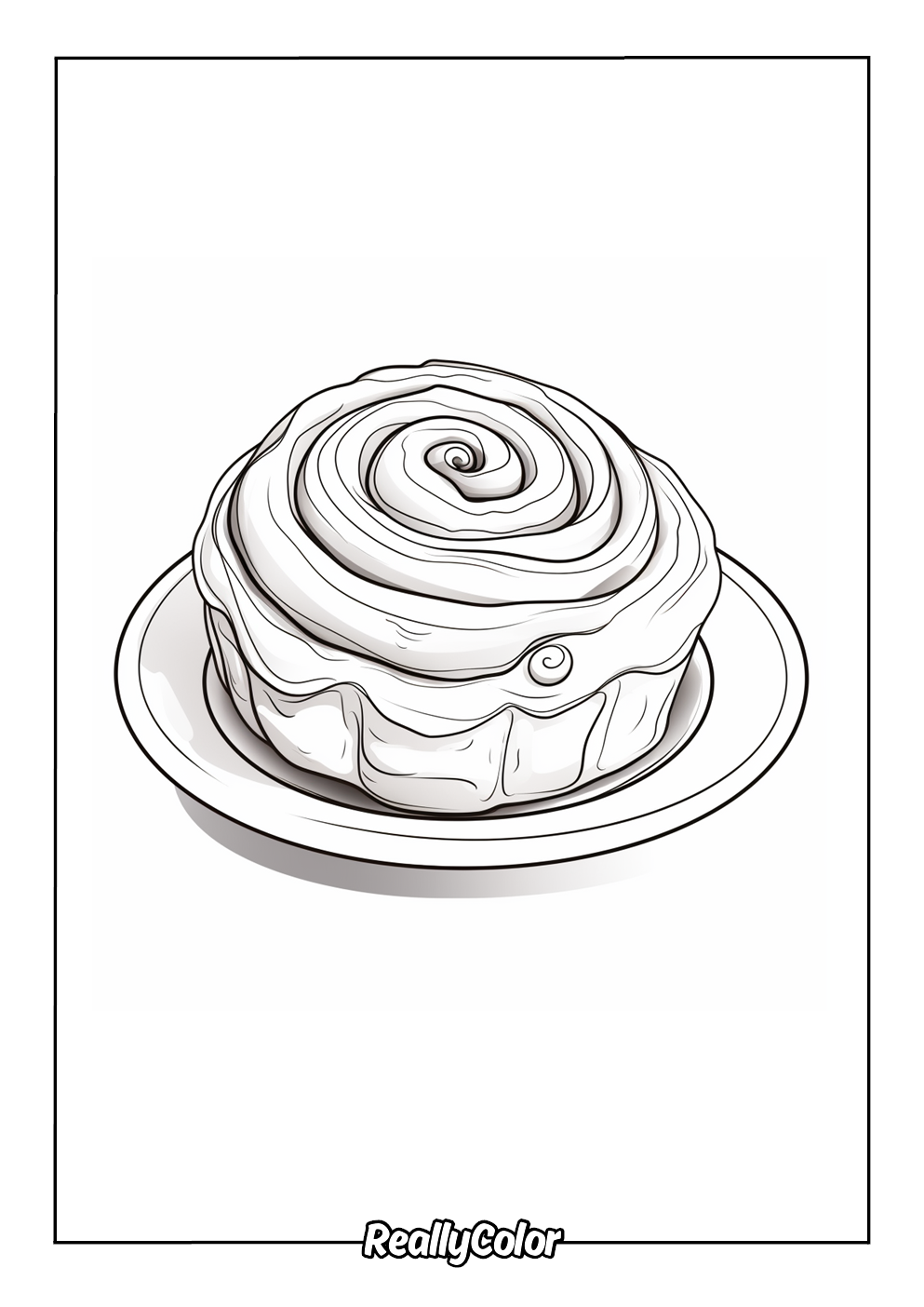 Cinnamon roll pastry to color