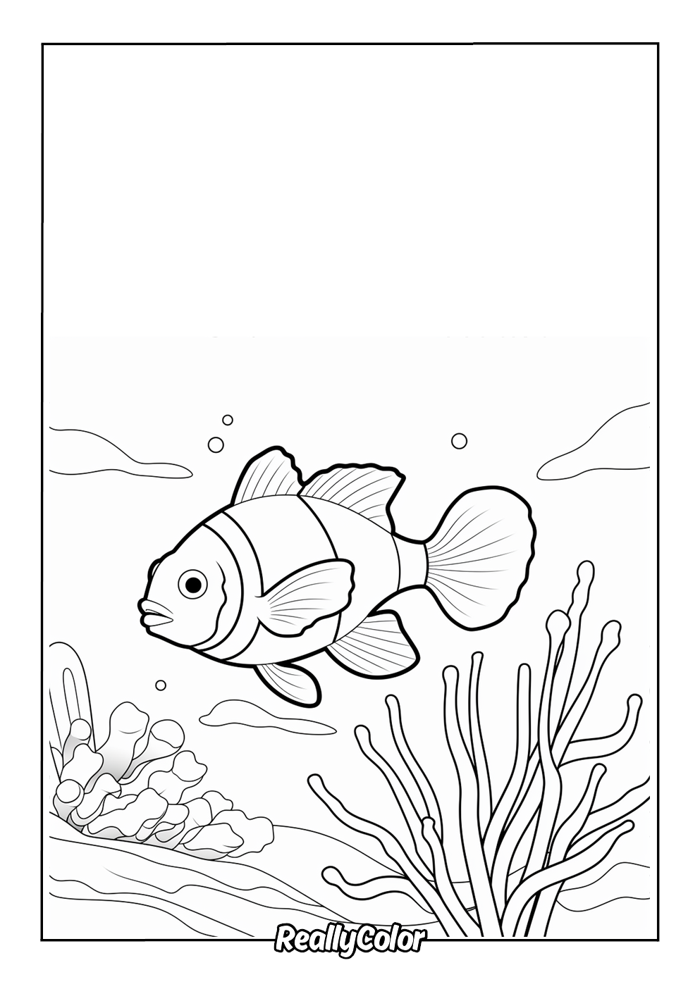 Clownfish coloring page