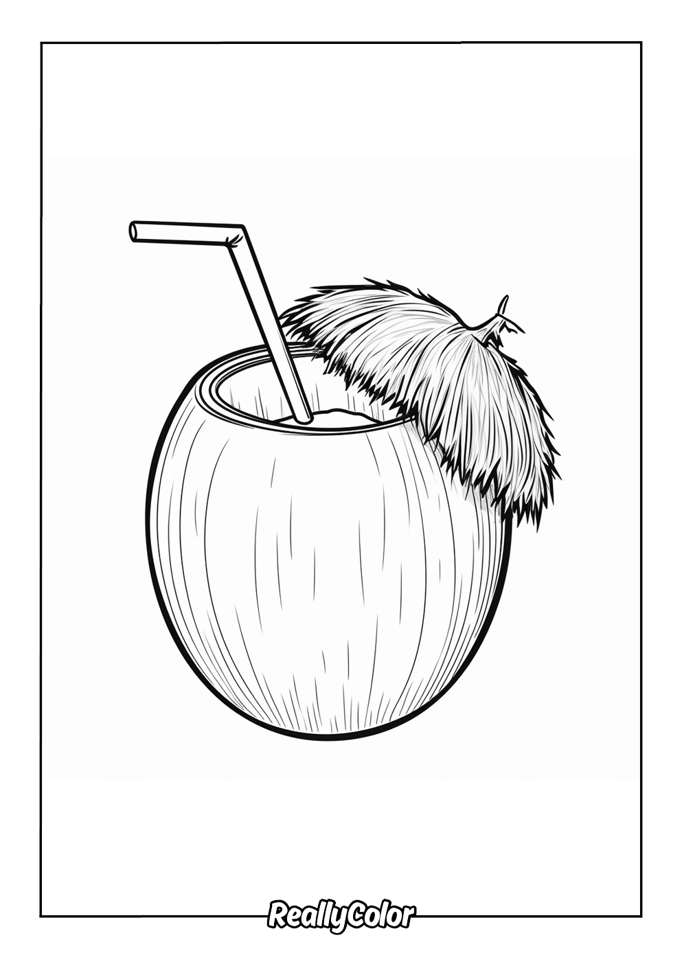 Coconut coloring page
