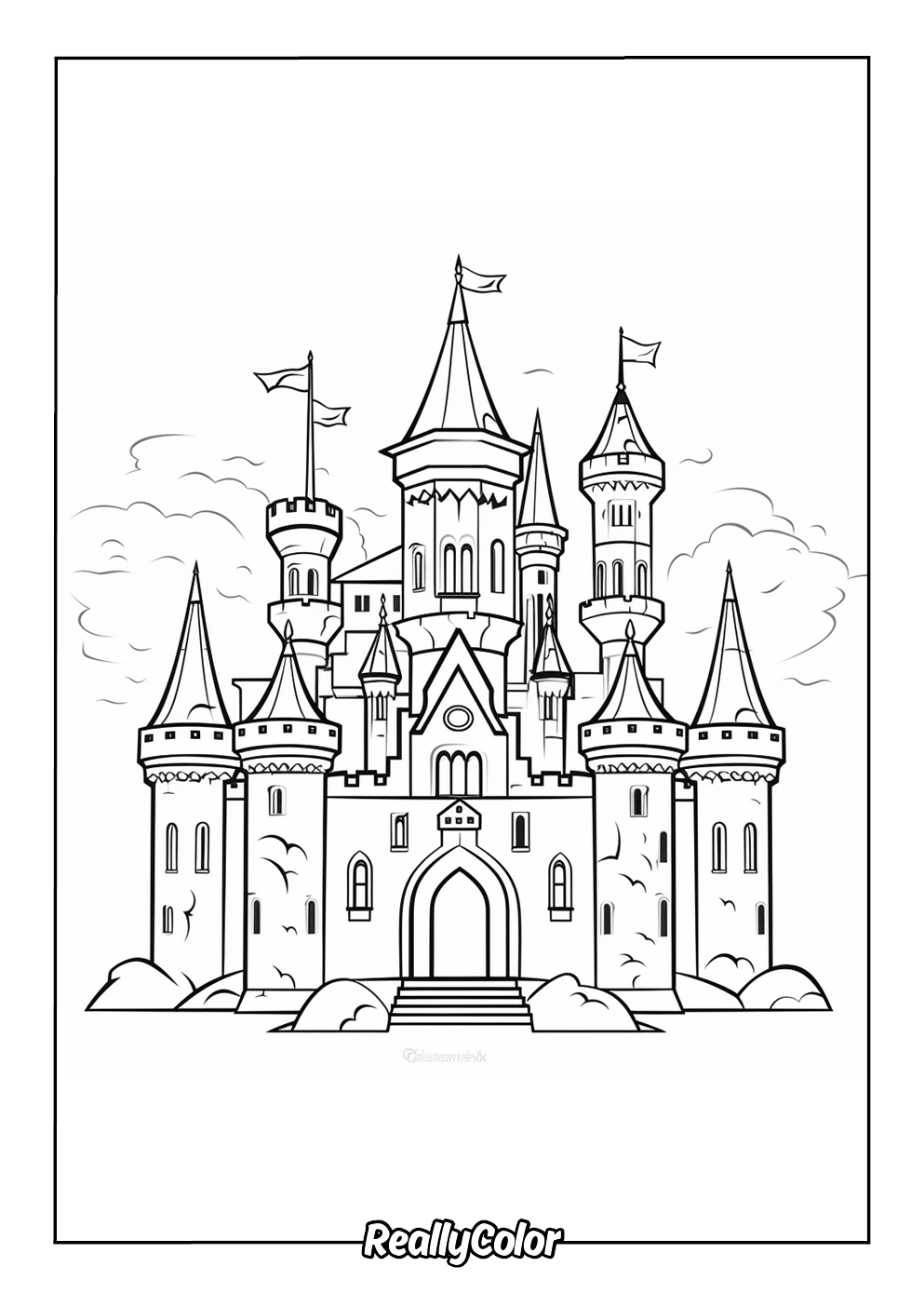 Coloring page castle