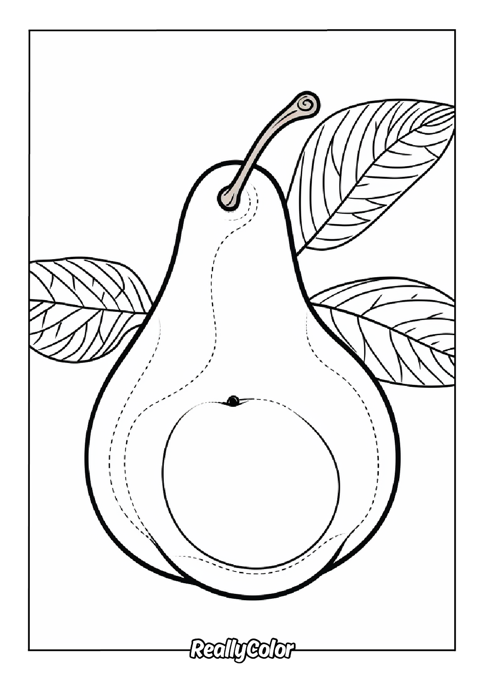 Coloring page pear