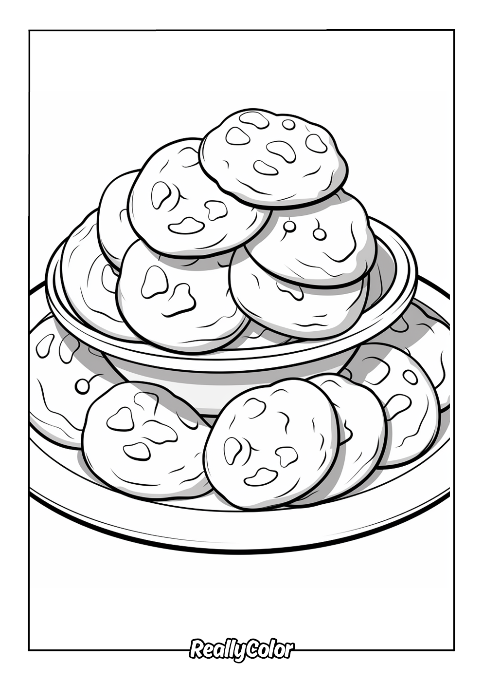 Cookies coloring page
