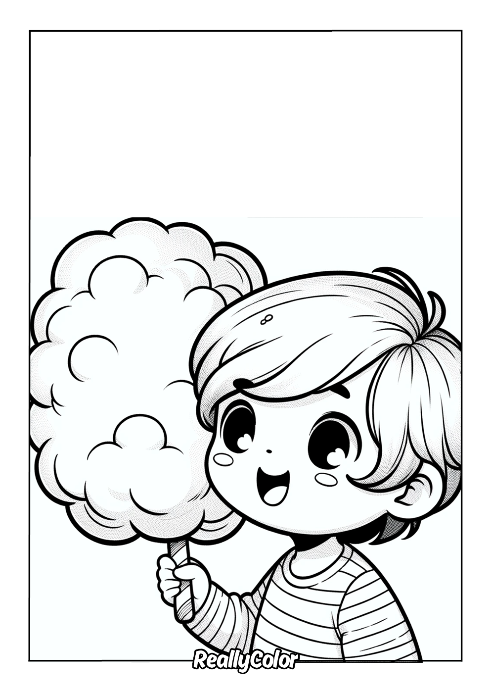 Cotton candy picture to color