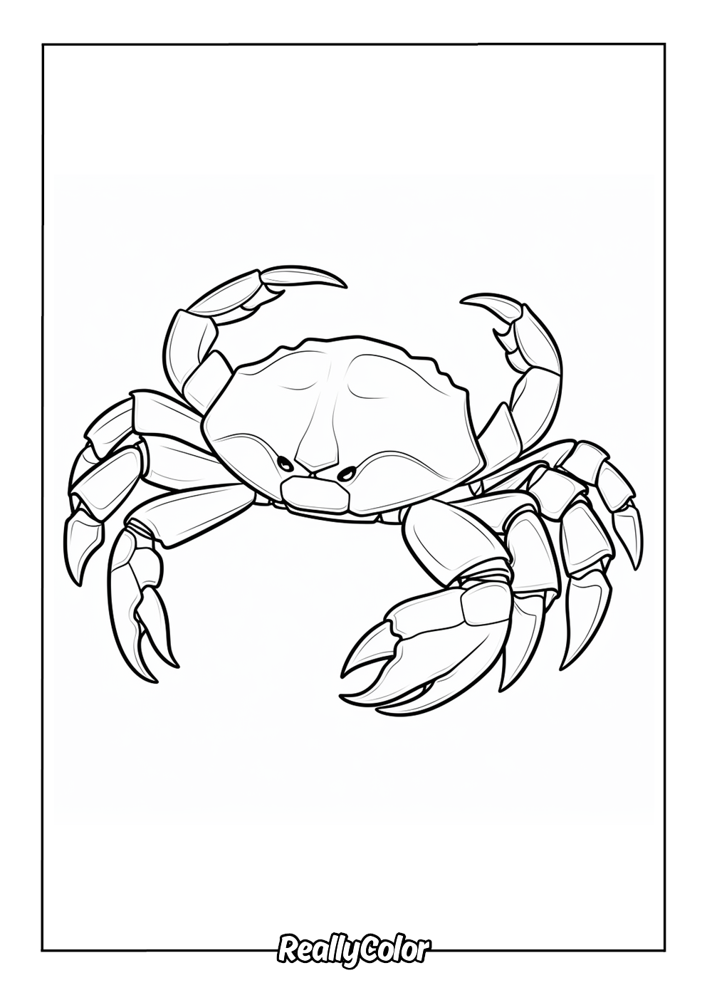 Crab printable coloring page