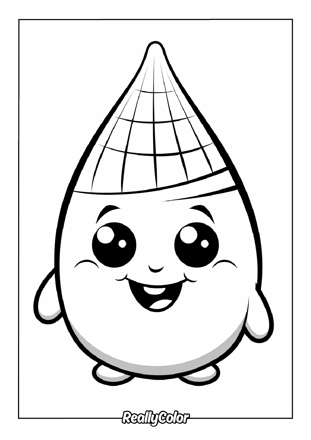 Cute candy corn coloring page