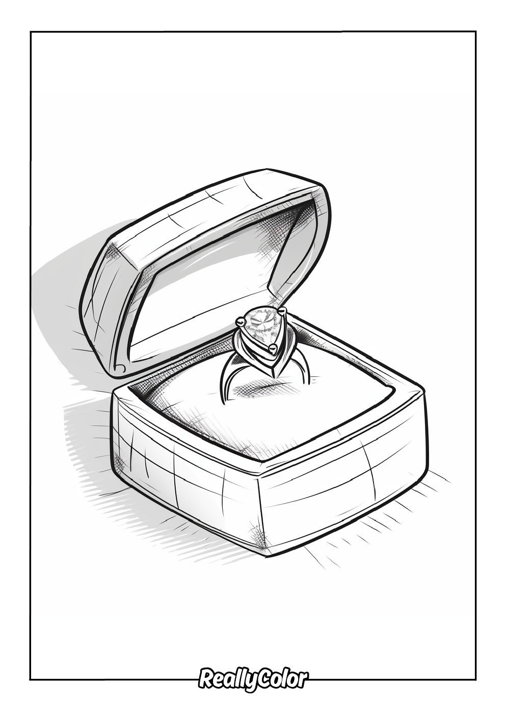 DIamonds ring coloring page