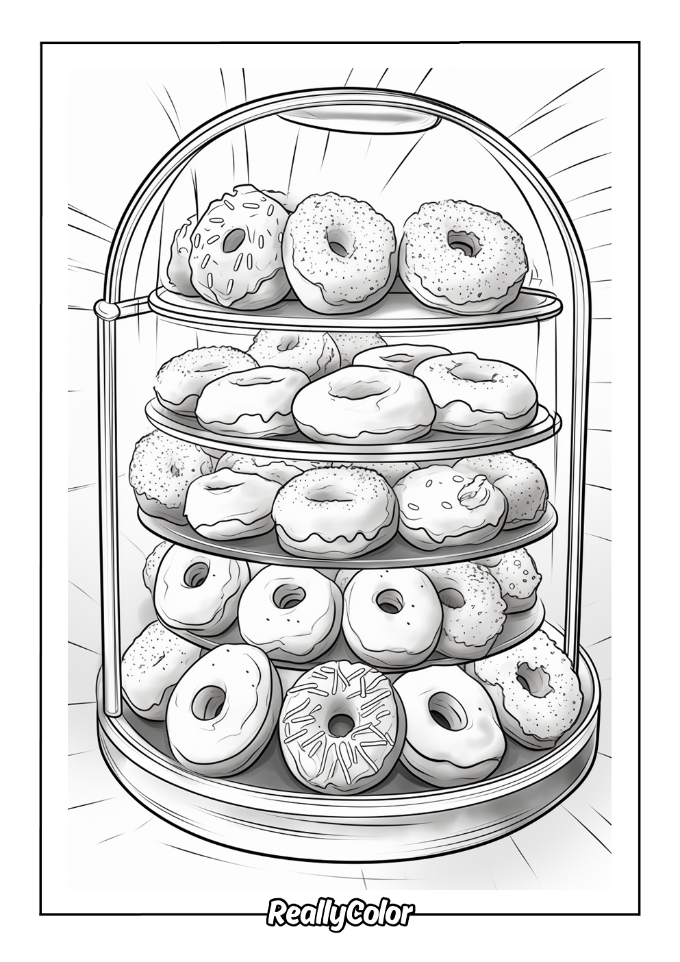 Donut picture to color for adults