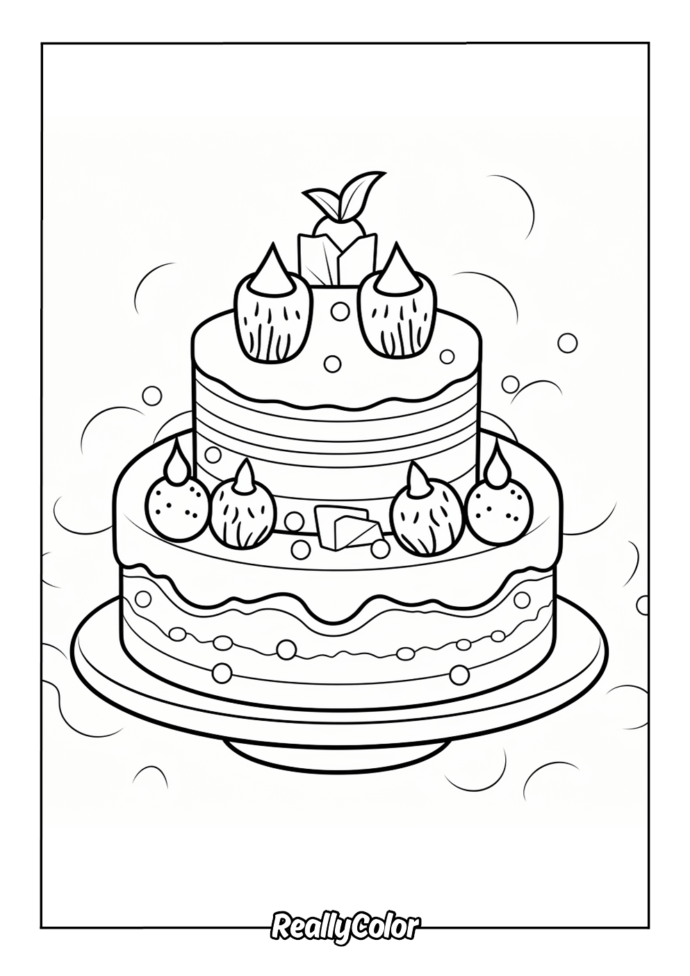 Easy coloring page of strawberry shortcake