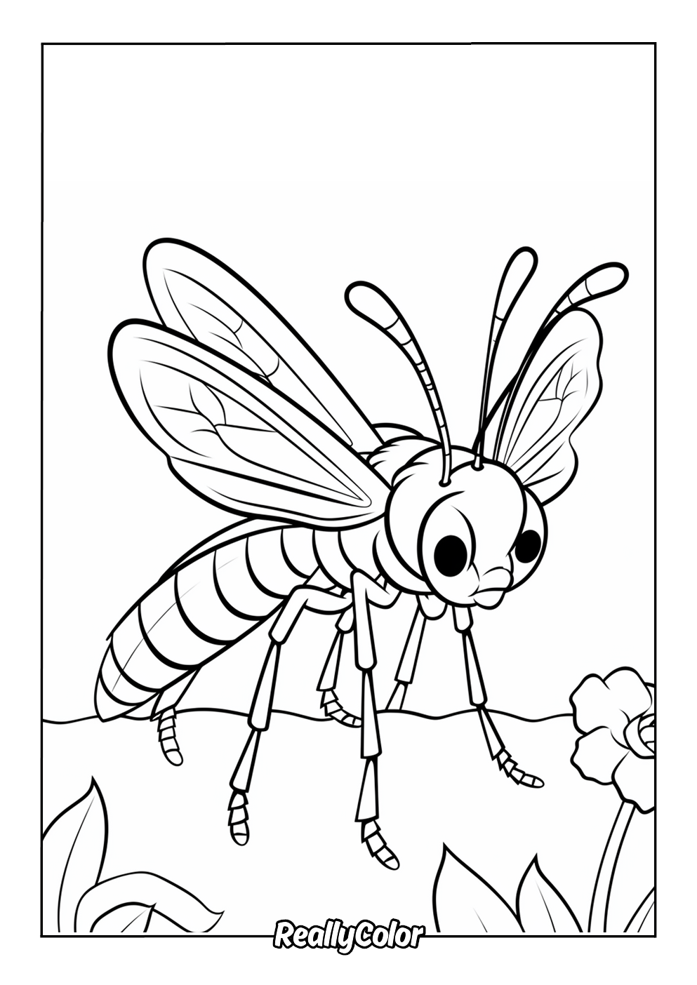 Easy to color bee