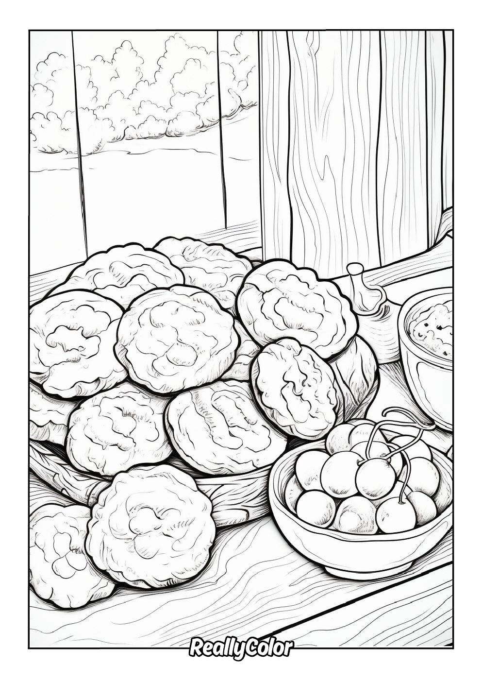 Free printable cookies picture to color