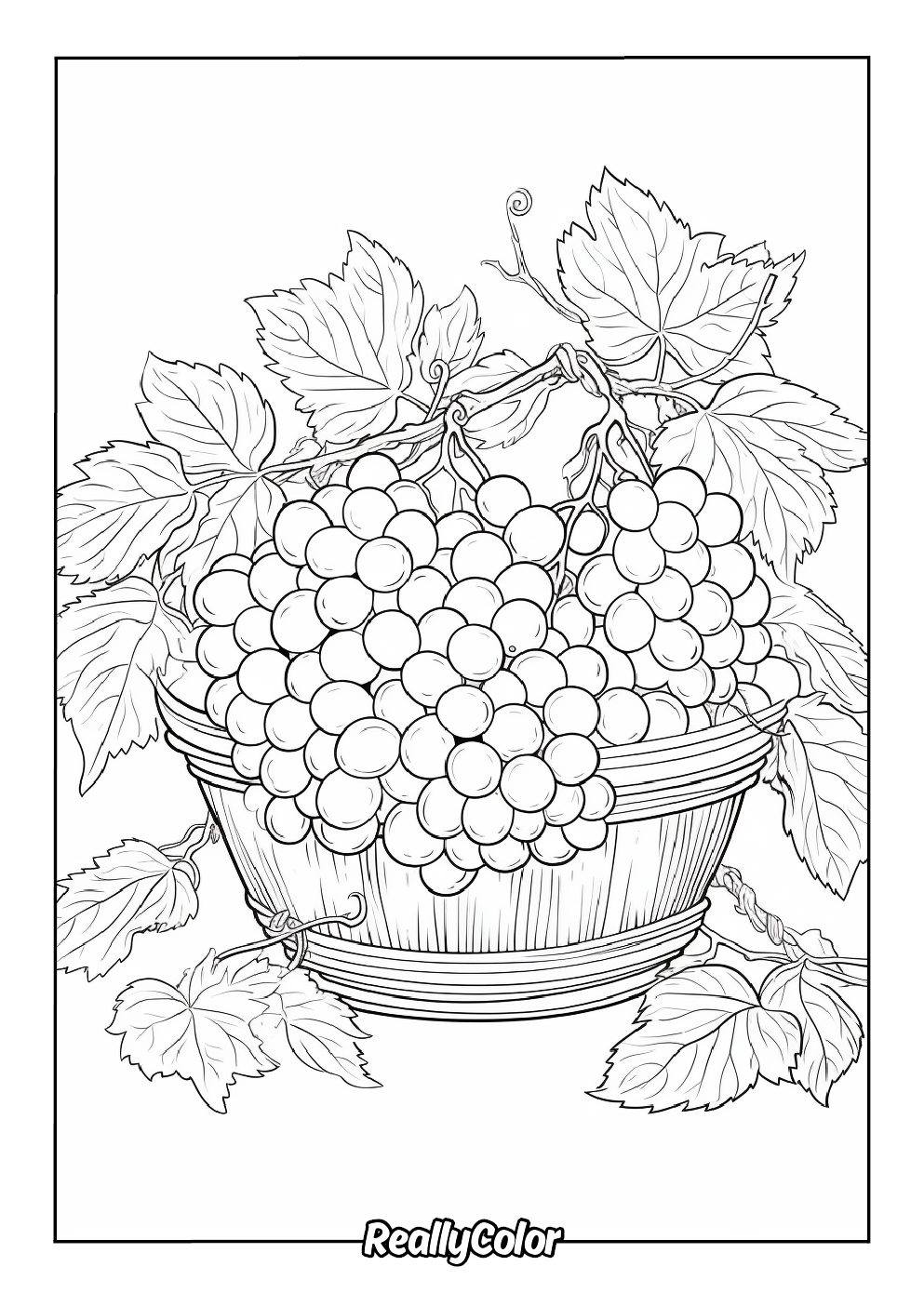 Free printable grapes basket