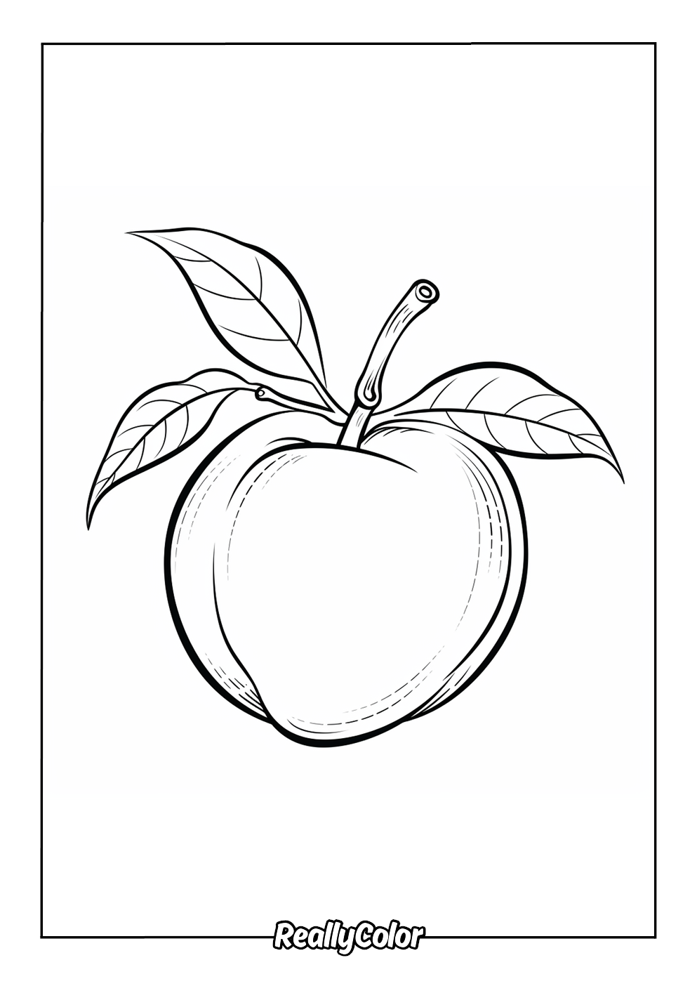 Free printable peach coloring page