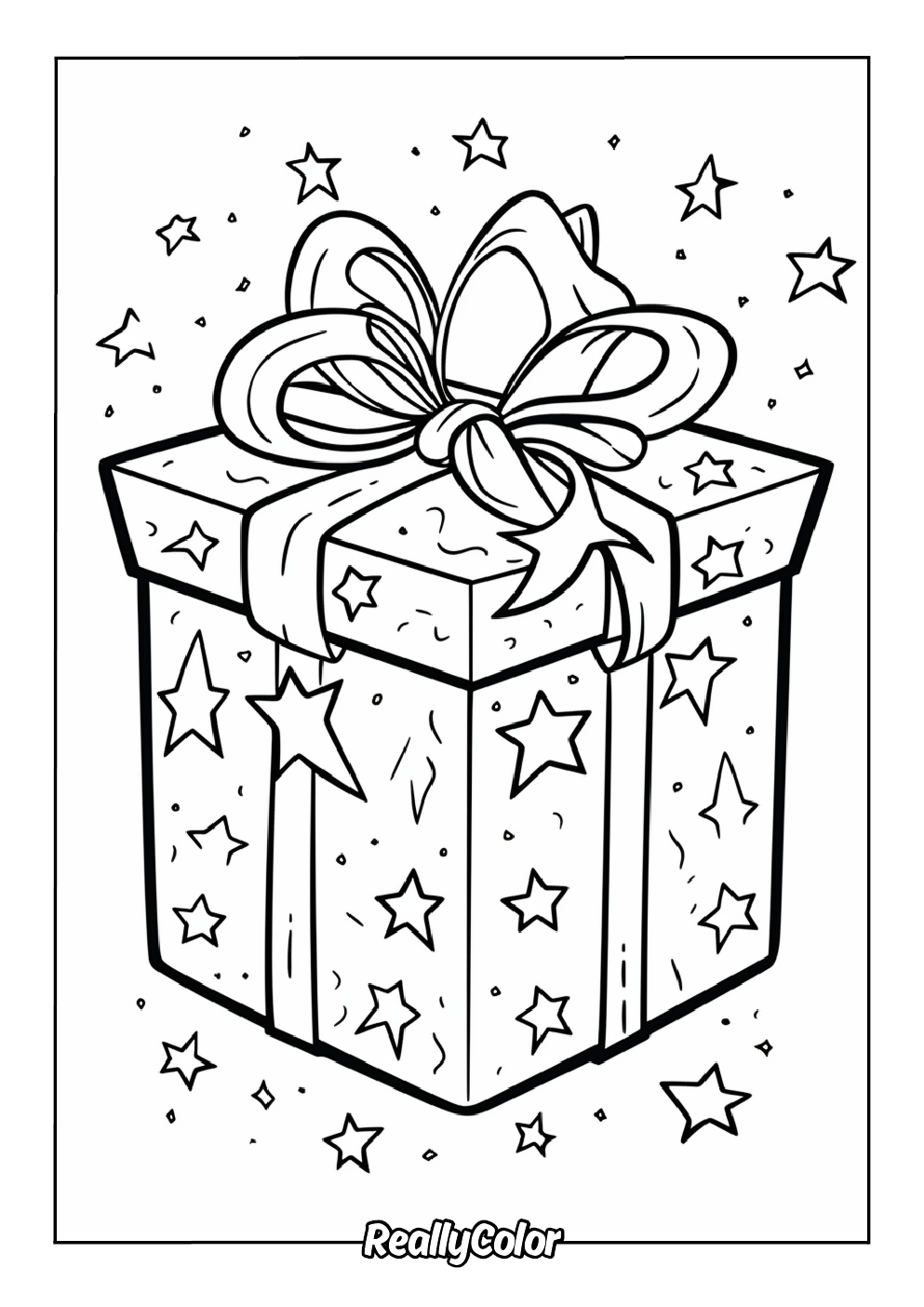 Free printable present color page