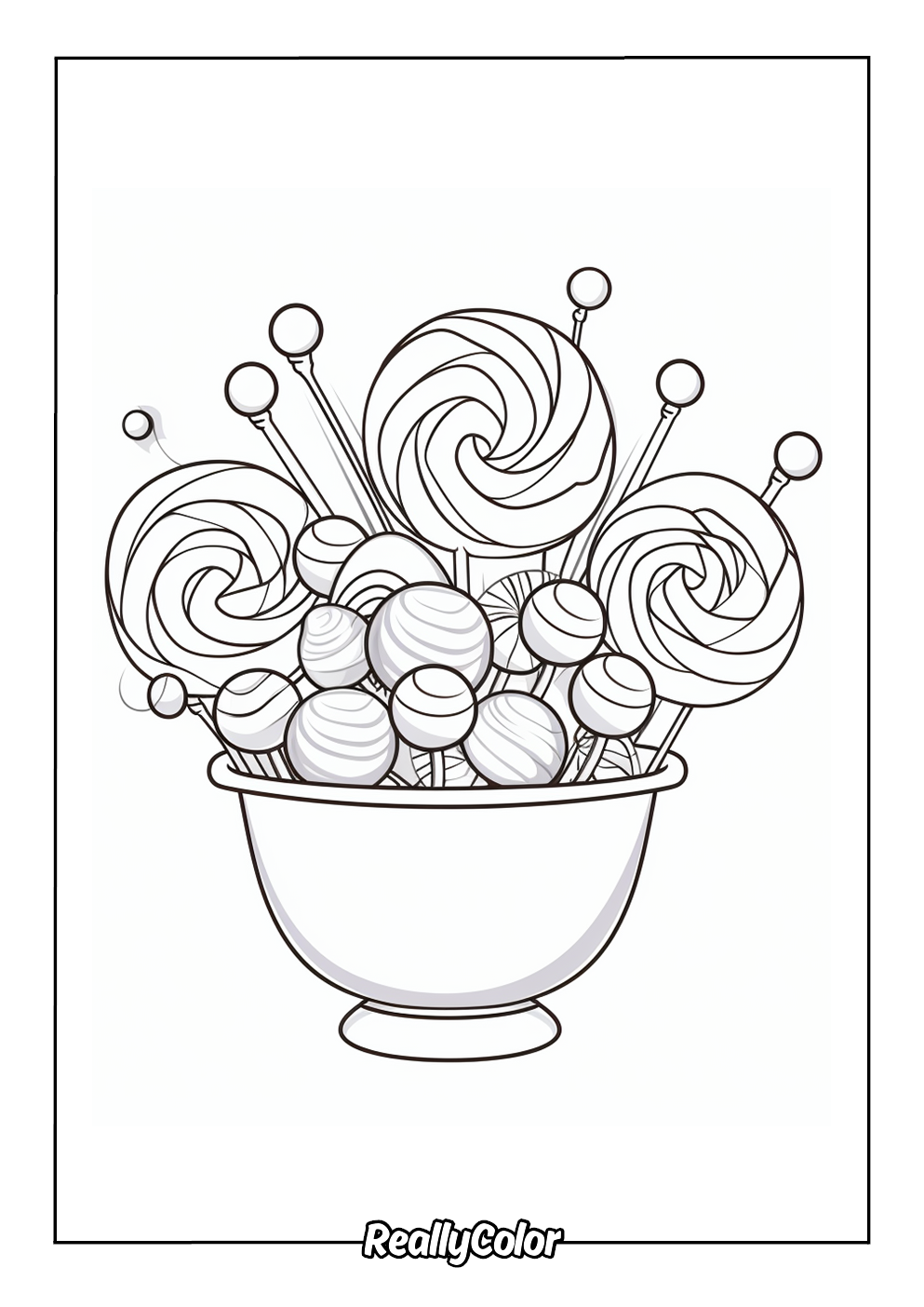 Fun sweets coloring page