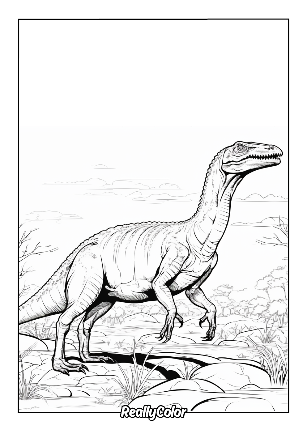 Giant baryonyx color page