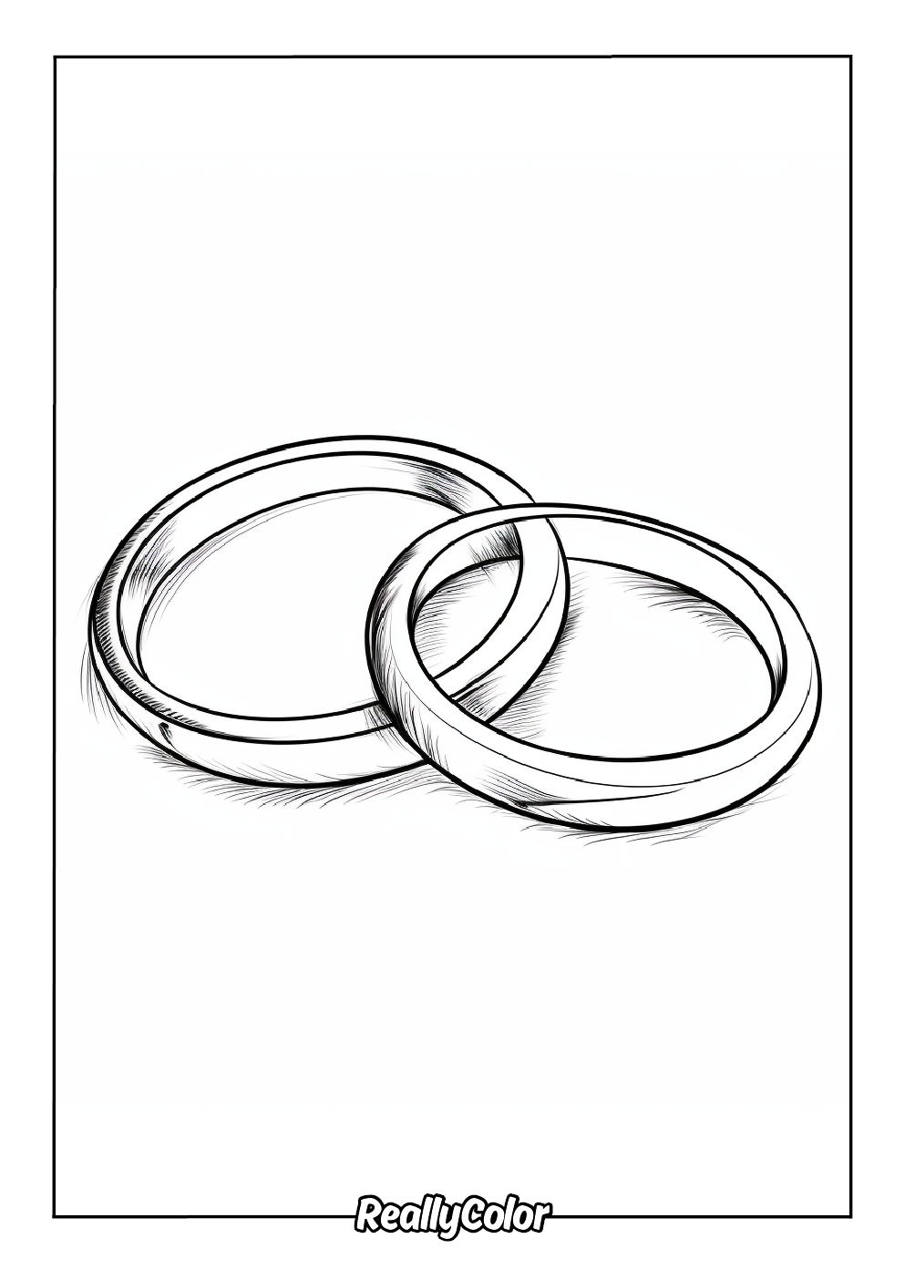 Gold rings coloring page