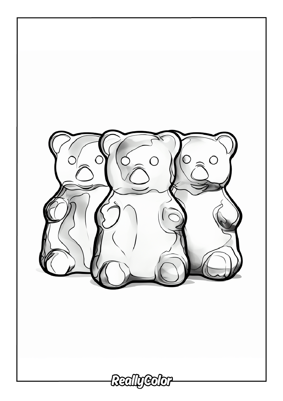 Gummy bears coloring page