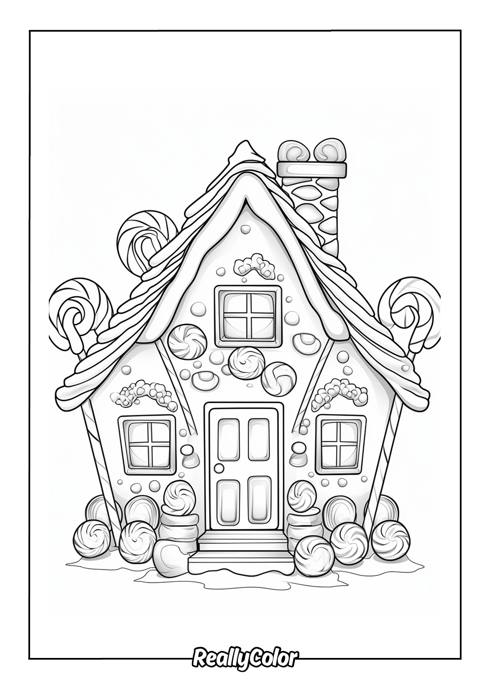 House made of candies to color