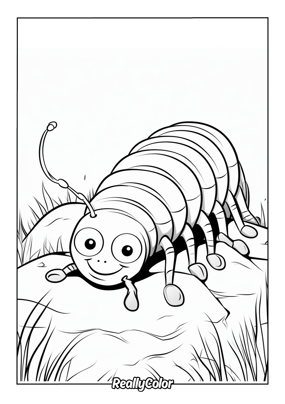 Hungry caterpillar coloring page