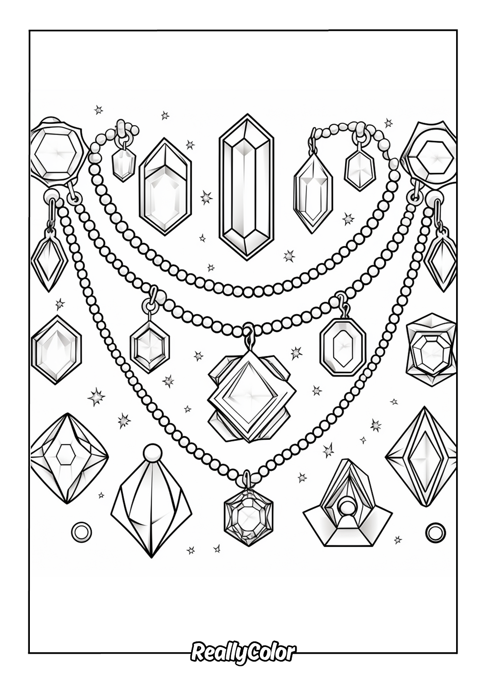 Jewelry coloring page