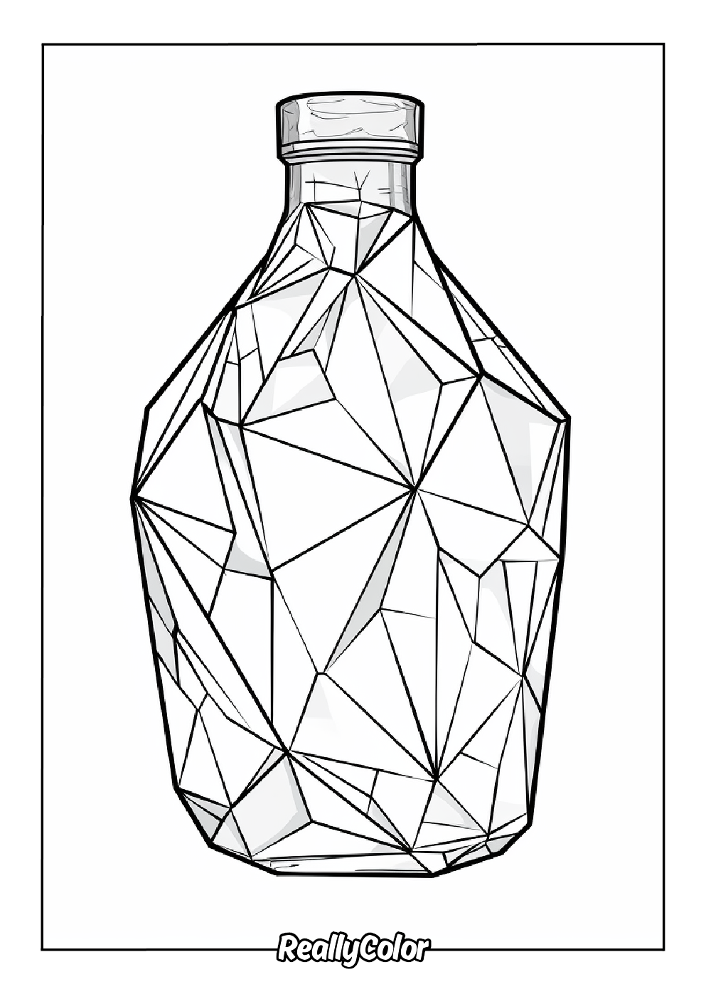 Luxury bottle made of crystals