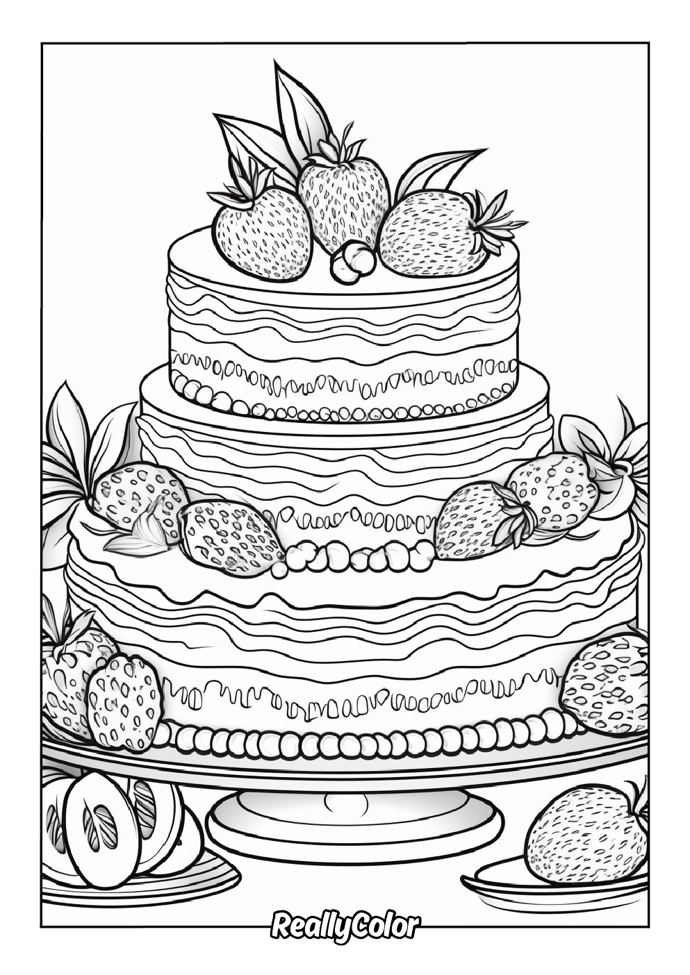 Magnificent strawberry shortcake coloring page for adults