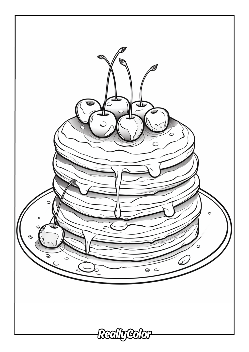 Pancake coloring picture