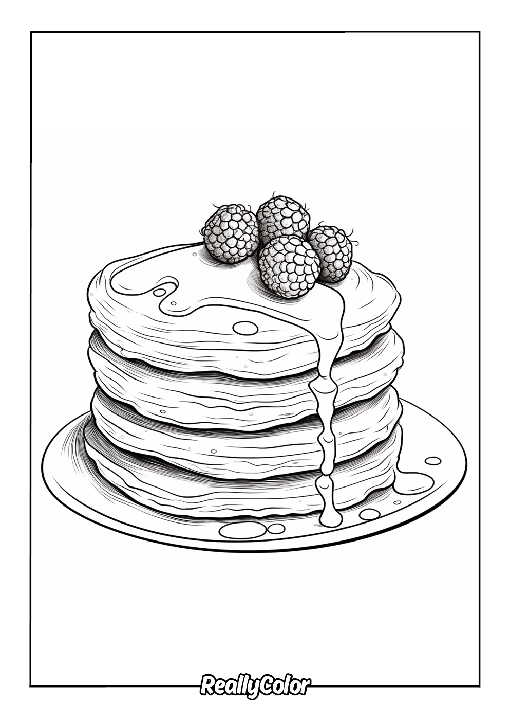 Pancakes picture to color