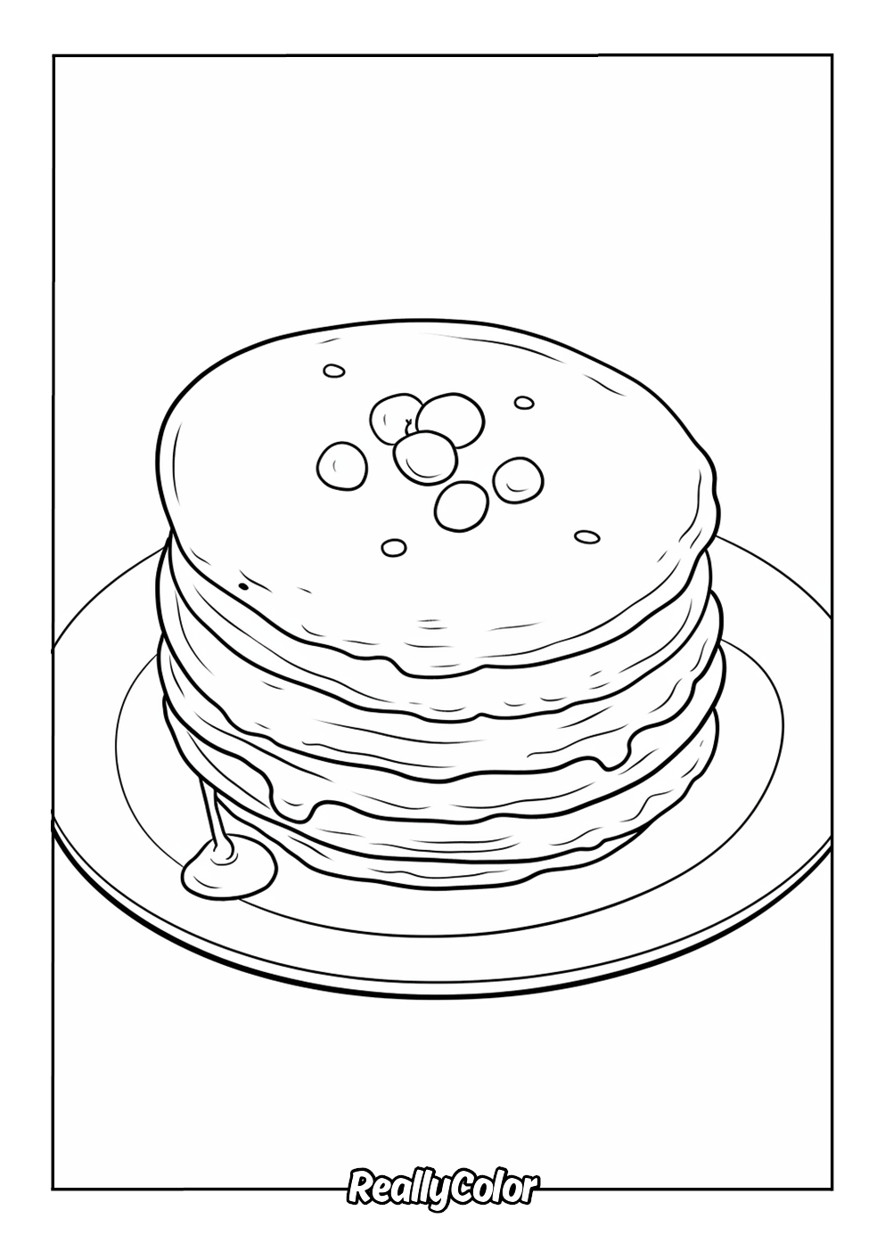 Pancakes with maple color page