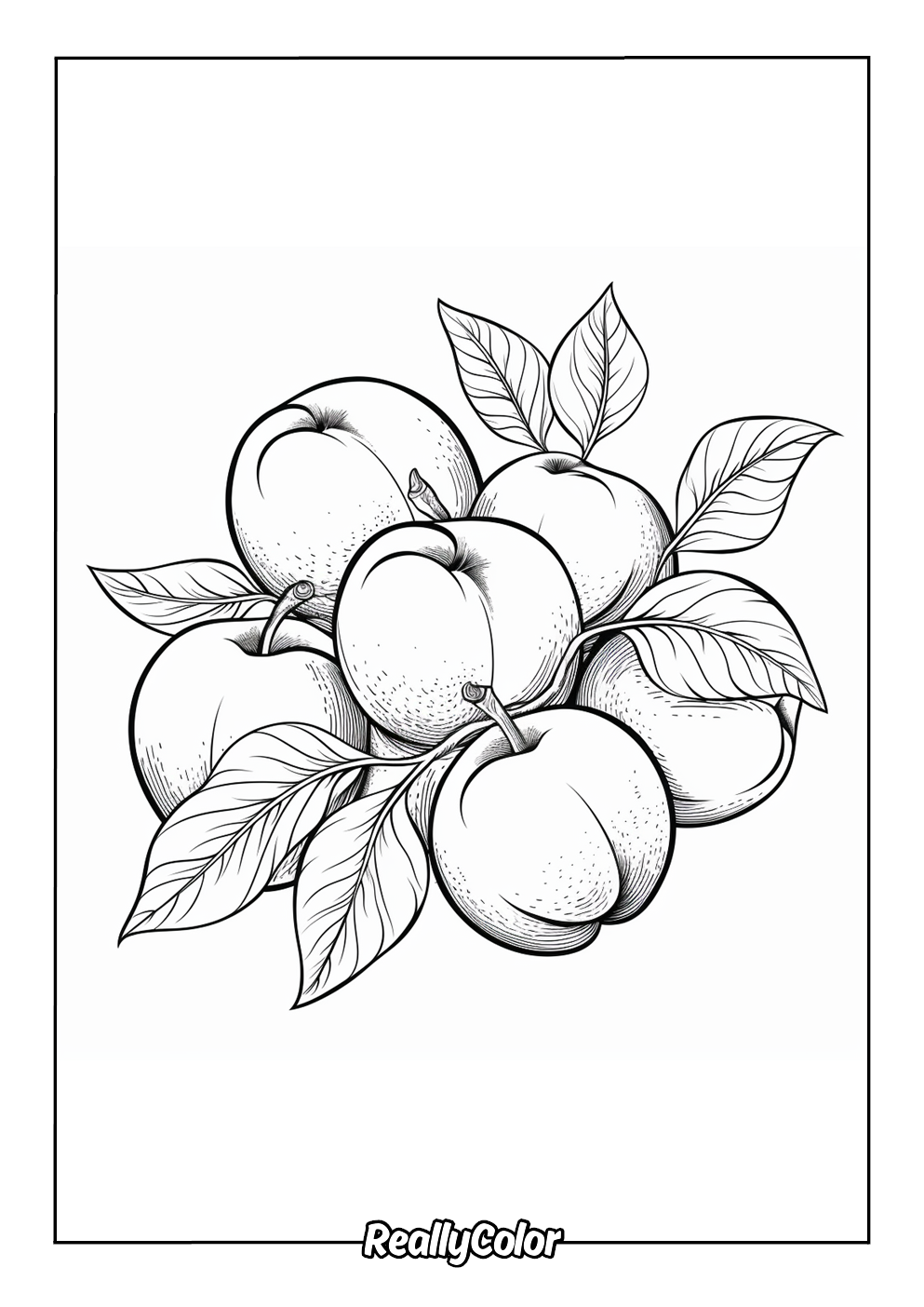 Peaches coloring page