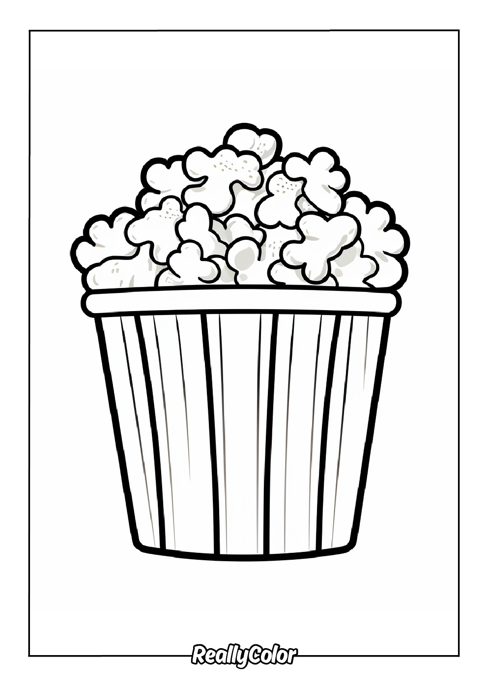 Popcorn box color page