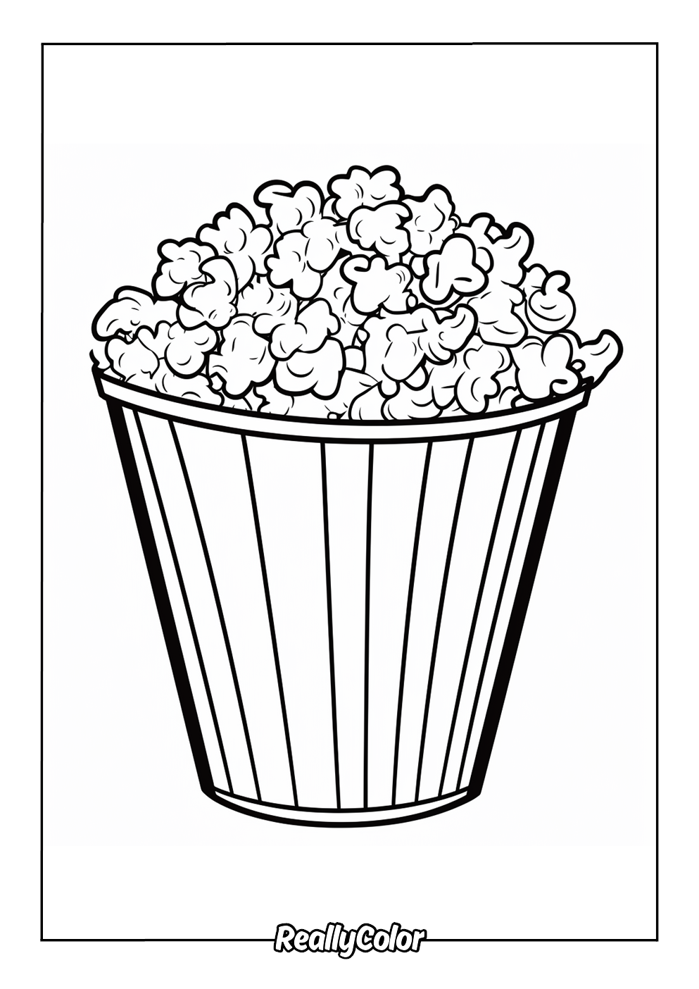 Popcorn bucket coloring page