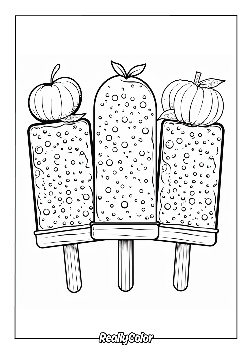 Popsicles coloring page